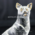 Werbe Top-Qualität Modische Kristall Glas Tierfiguren Dekoration Hund Glas Handwerk